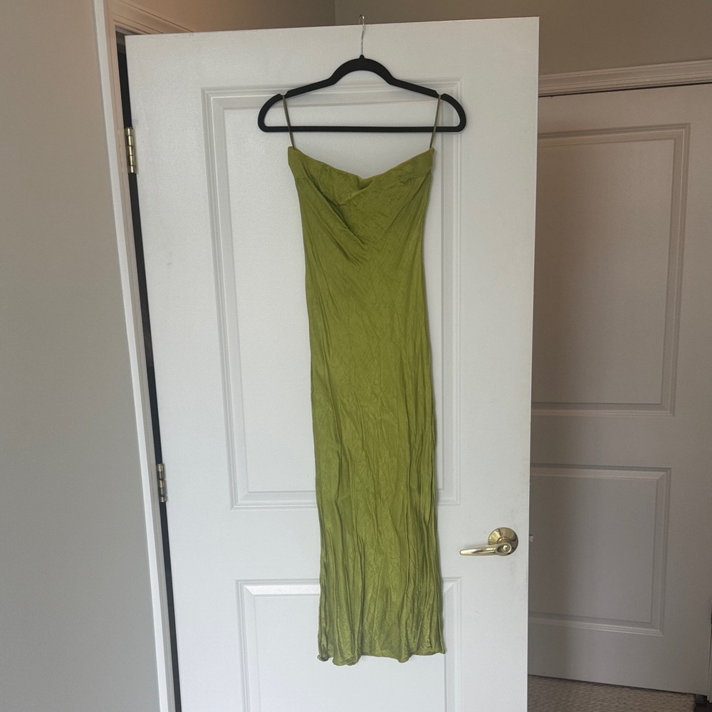 bec + bridge Lime Green Maxi Dress - Moon Dance Strapless Dress